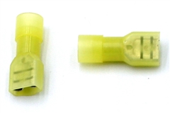 [81-00001-Y] 1/4 inch Female Spade Connector Insulated Yellow