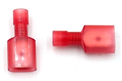 [81-00002-R] 1/4 inch Male Spade Connector Insulated Red