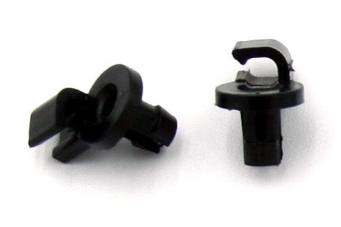 [86-00006] Klassic Keyless Small Black Door Clip Plastic 3.5mm Rod, 5mm Hole, LH