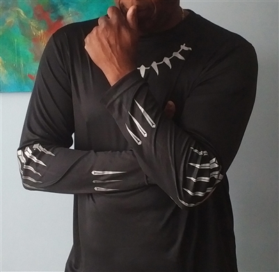 Men's Black Panther Reflective L/S T-Shirt