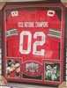 2002 National Champions Signed Jersey Framed