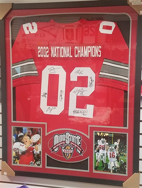 2002 National Champions Signed Jersey Framed