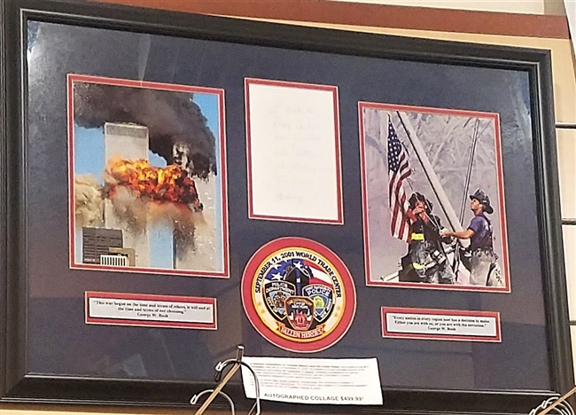 The Original 9/11 Commission Signed Index Card Collage Framed