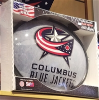 Slimline Illuminated Ice Oval Columbus Blue Jackets Logo Wall Sign