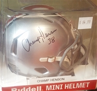 Champ Henson Signed Mini Helmet