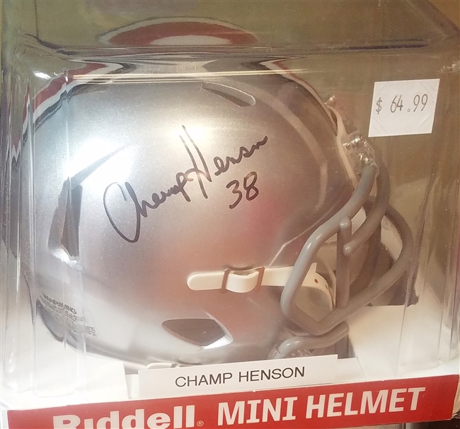 Champ Henson Signed Mini Helmet