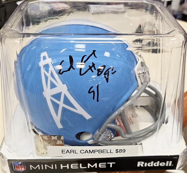 Earl Campbell Signed Mini Helmet