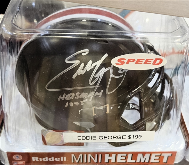 Eddie George Signed Mini Helmet