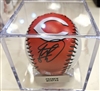 Frankie Montas Signed Cincinnati Reds Baseball w/Case