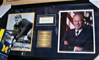 Gerald Ford Signed Index Card Collage Framed