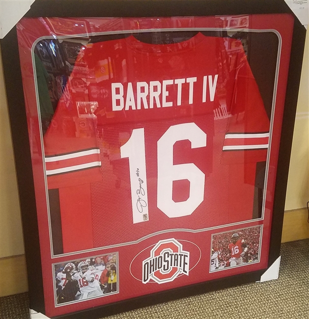 JT Barrett Signed Jersey Framed