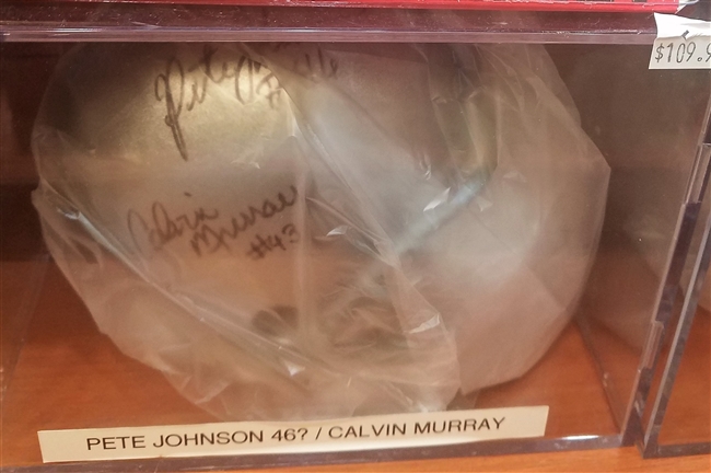 Pete Johnson & Calvin Murray Signed Mini Helmet w/Case