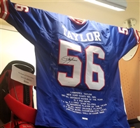 Lawrence Taylor Signed Replica Jersey