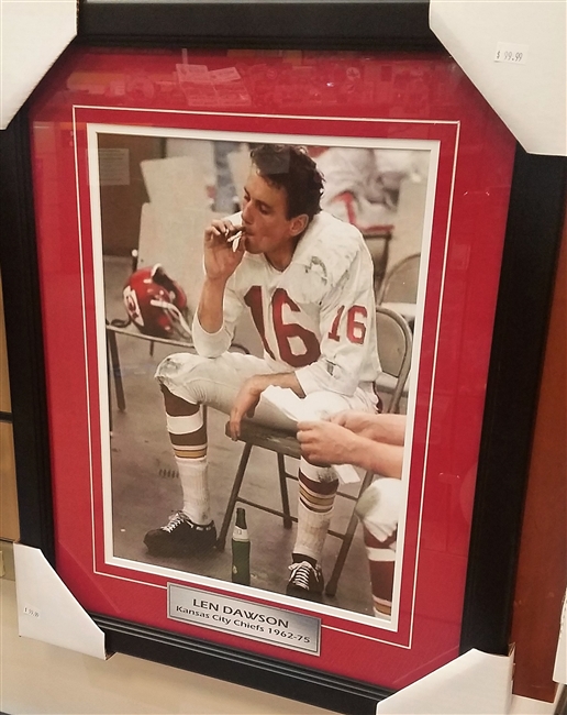 Len Dawson Unsigned Framed 11 x 14