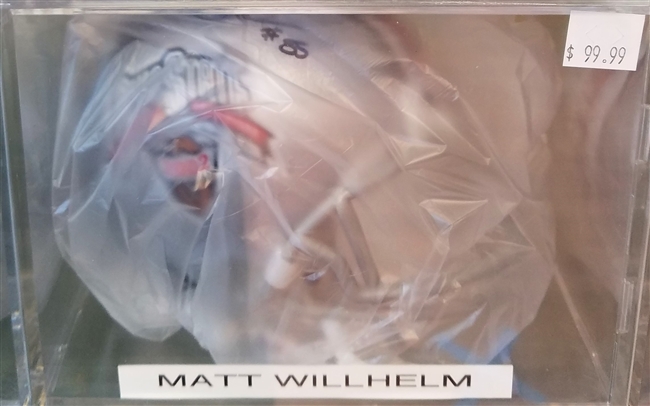 Matt Wilhelm Signed Mini 2002 National Championship Helmet w/Case