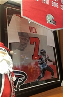 Michael Vick Signed Photo Jersey Framed