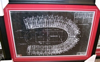 Ohio Stadium Blueprint 16 x 20 Framed