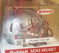 Orlando Pace Signed Mini Helmet