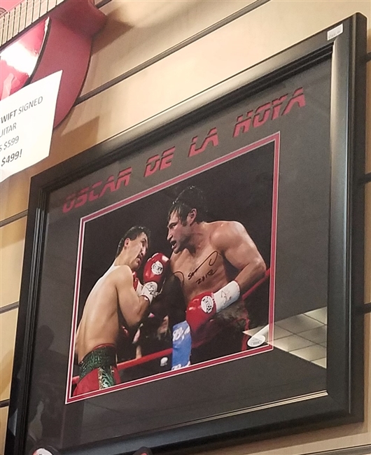 Oscar De La Hoya Signed 11 x 14 Framed