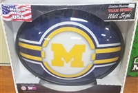 Slimline Illuminated Michigan Wolverines Logo Wall Sign