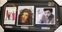 Robin Quivers, Howard Stern, Artie Lange Signed 8x10 Collage Framed