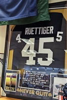 Rudy Ruettiger Signed Jersey Framed