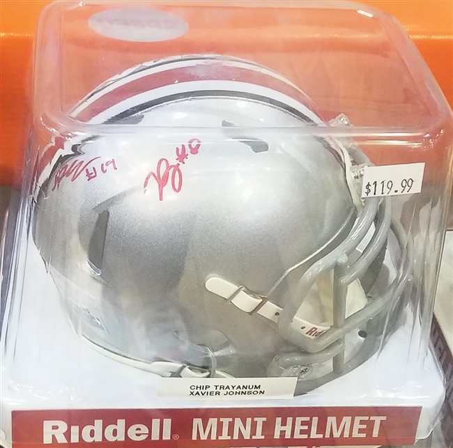 Chip Trayanum & Xavier Johnson Signed Mini Helmet