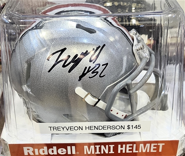 Treyveon Henderson Signed Mini Helmet