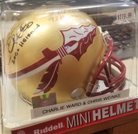 Charlie Ward & Chris Weinke Signed Mini Helmet