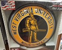 Slimline Illuminated West Virginia University Mountaineers Wall Sign