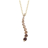 14k yellow gold desert ombre journey colored diamond necklace
