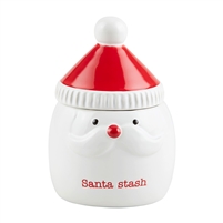 Mud Pie Christmas character small Santa treat jar