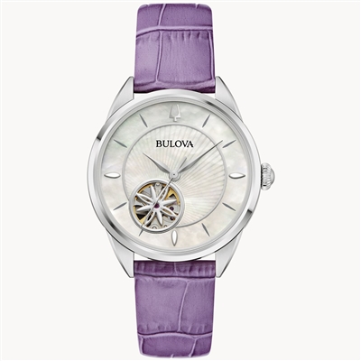 ladies Bulova automatic Sutton watch with leather strap