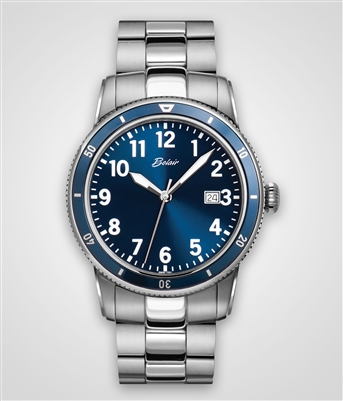 Men's silver tone blue dial Belair Watch