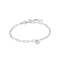 Ania Haie under lock & key silver chunky chain padlock bracelet