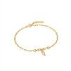Ania Haie dance 'til dawn gold sparkle drop pendant chunky chain bracelet
