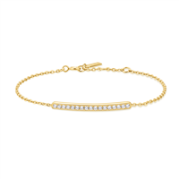Ania Haie vogue maven gold pave cubic zirconia bar bracelet