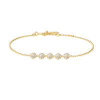 Ania Haie miss dainty gold pave multi beaded chain bracelet
