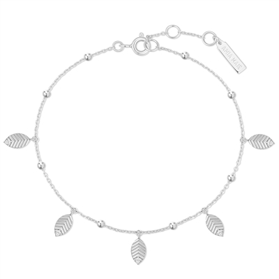 Aniai Haie ripple joy sterling silver leaf station bracelet