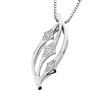 14k white gold diamond necklace