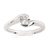 14k white gold 1/2 carat round engagement ring