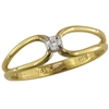 Yellow gold diamond solitaire ring