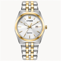 men's citizen corso white dial watch