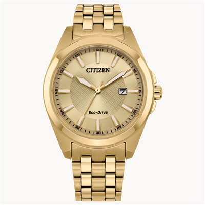 men's citizen eco-drive peyten gold dial