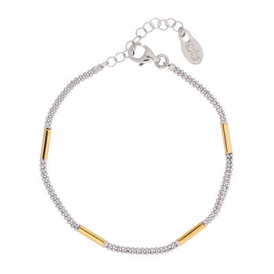 Frederic Duclos sterling silver & gold plated enid bracelet