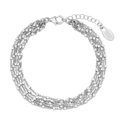 frederic duclos sterling silver 5 strand cube bracelet