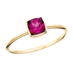 10k yellow gold rhodolite garnet ring