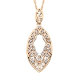 14k rose gold vintage diamond necklace