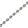 Sterling silver bracelet with black cz circles