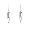 sterling silver & diamond inverted teardrop earrings